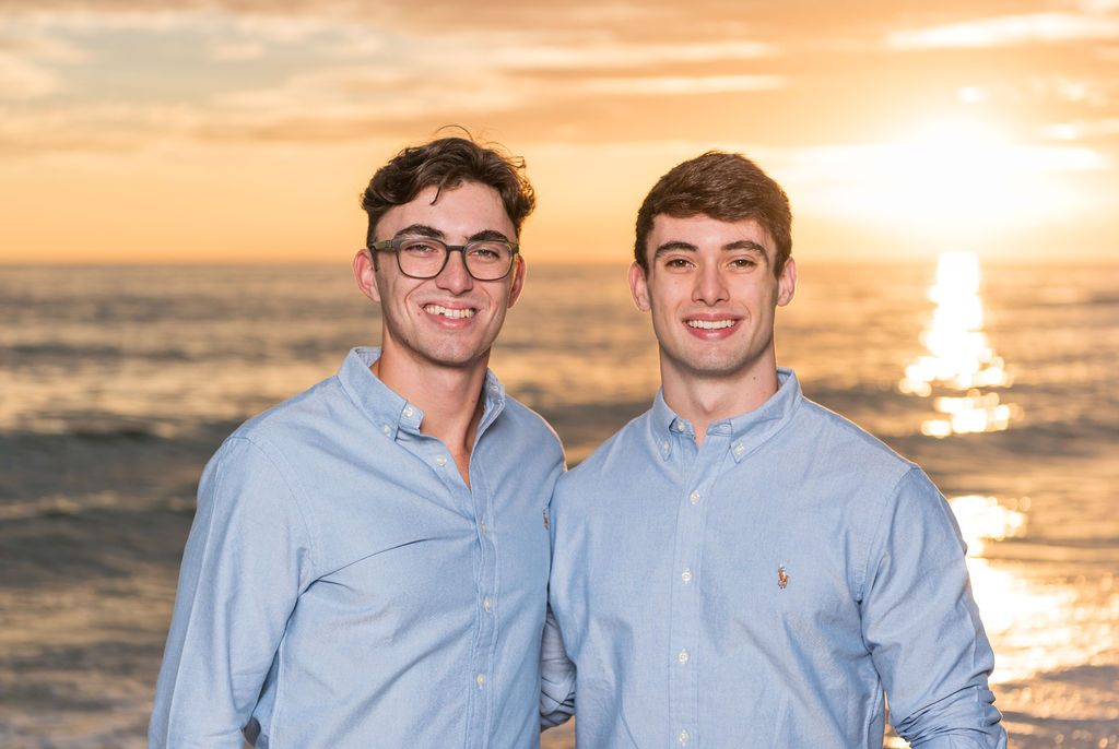 Christian and Ethan Knight together at the beach